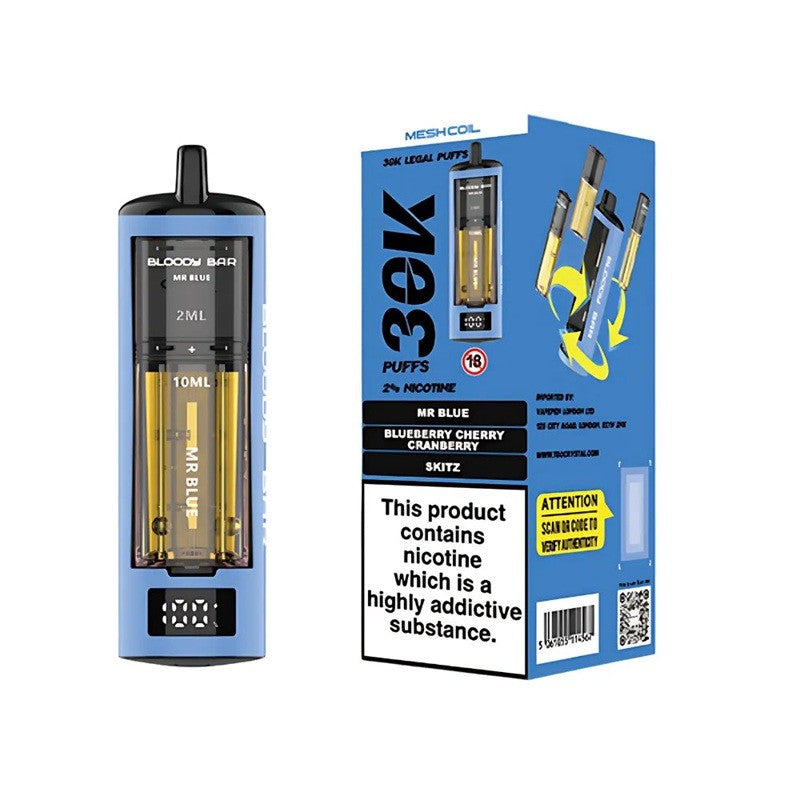 bloody bar 30k triple twist vape mr blue