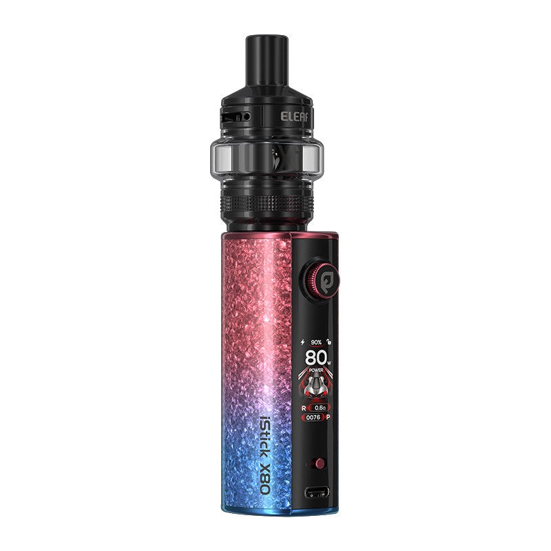 eleaf istick x80 vape kit red blue gradient