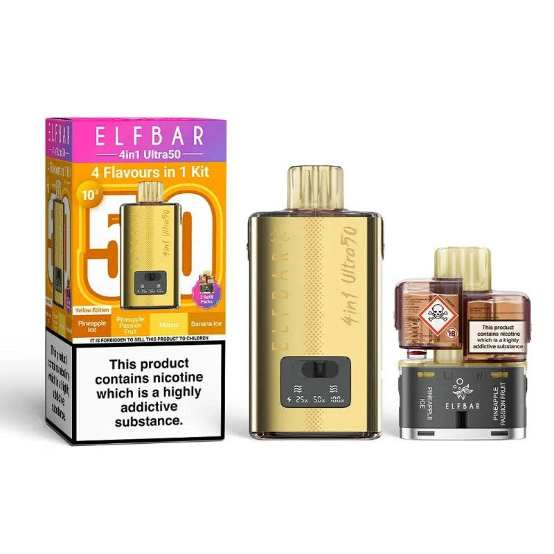 elf bar 4 in 1 ultra 50 kit yellow edition