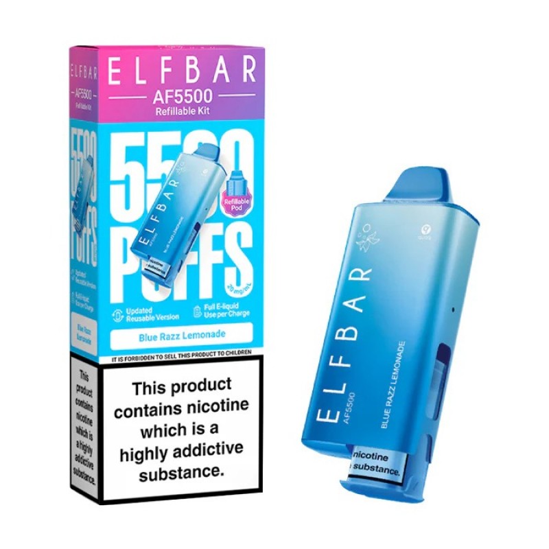 elf bar af5500 blue razz lemonade