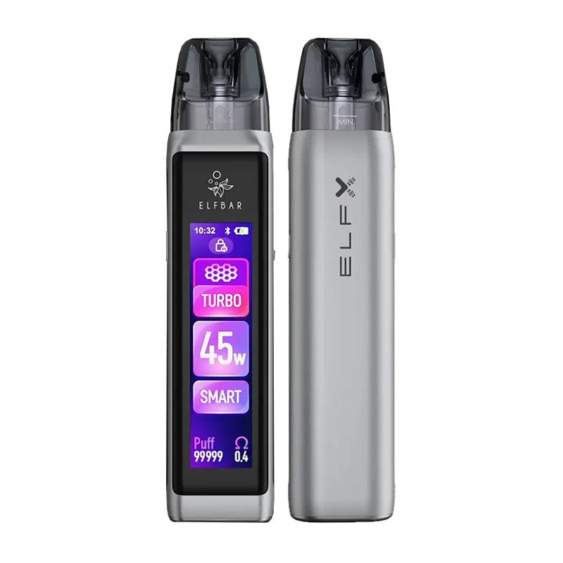 elf bar elfx ultra pod kit silver
