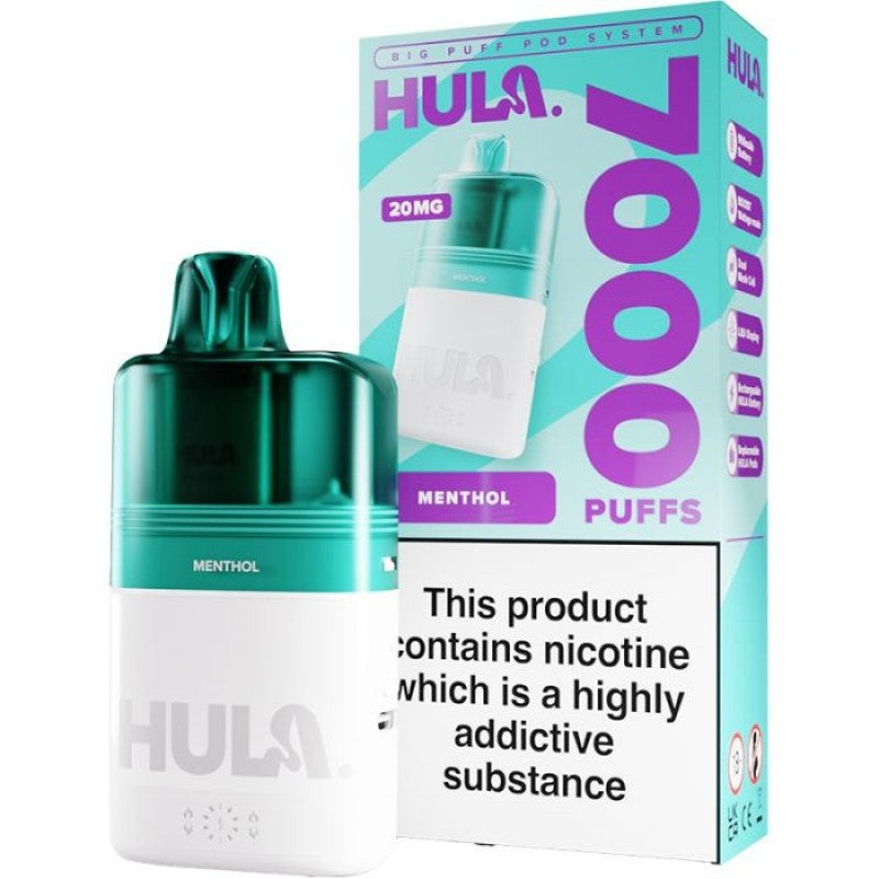 hula 7000 prefilled pod kit menthol