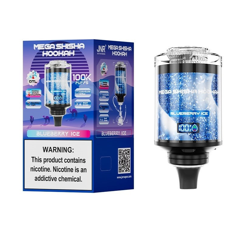 jnr mega shisha hookah 100k blueberry ice