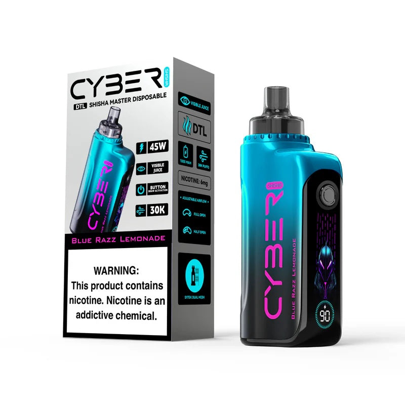 keystone cyber shisha 30k kit blue razz lemonade