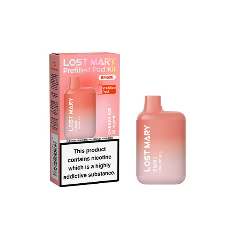 lost mary bm600 prefilled kit cherry ice