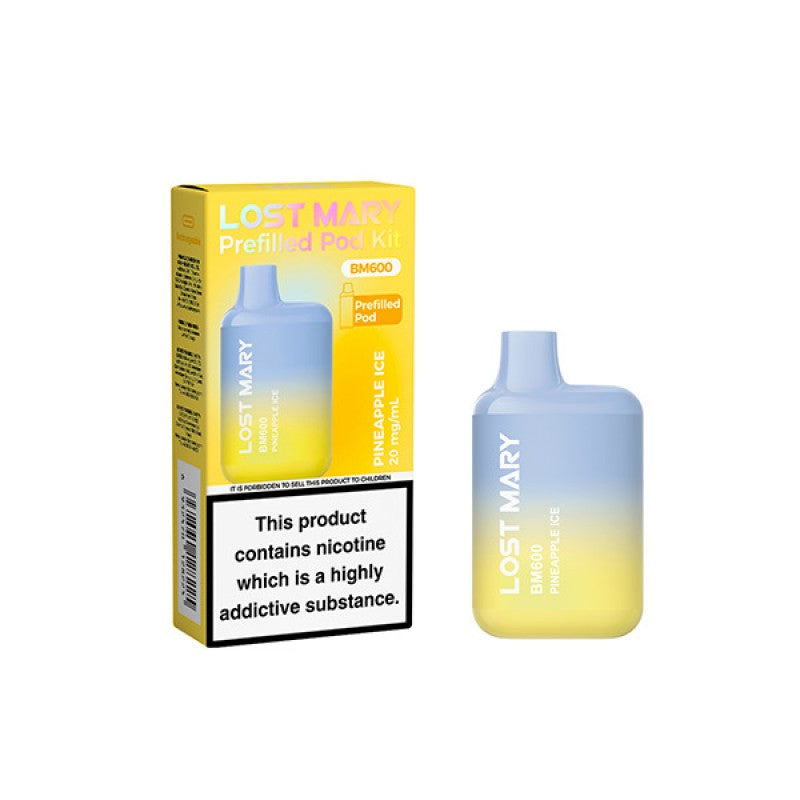 lost mary bm600 prefilled kit pineapple ice