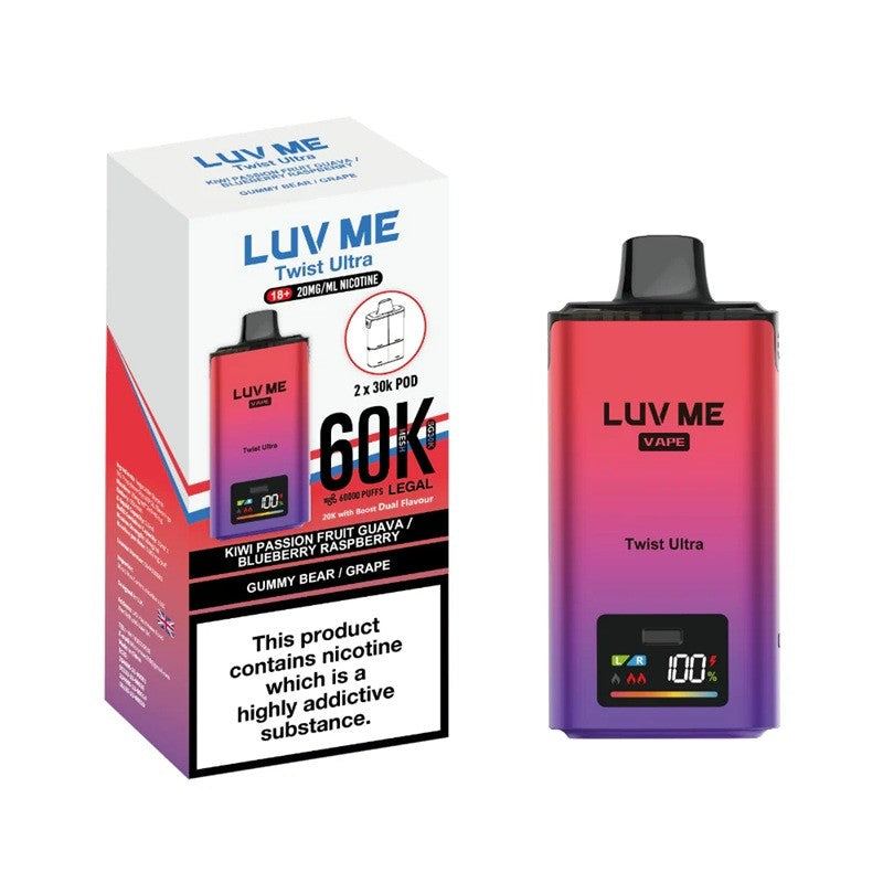 luv me twist ultra 60k kit kiwi passionfruit guava