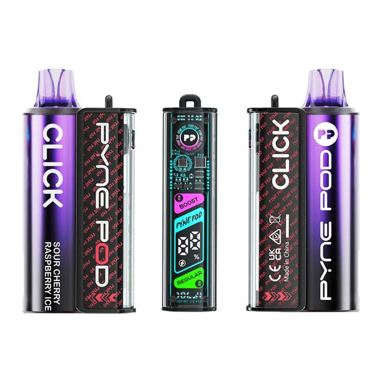 pyne pod click 10000 vape sour cherry raspberry ice