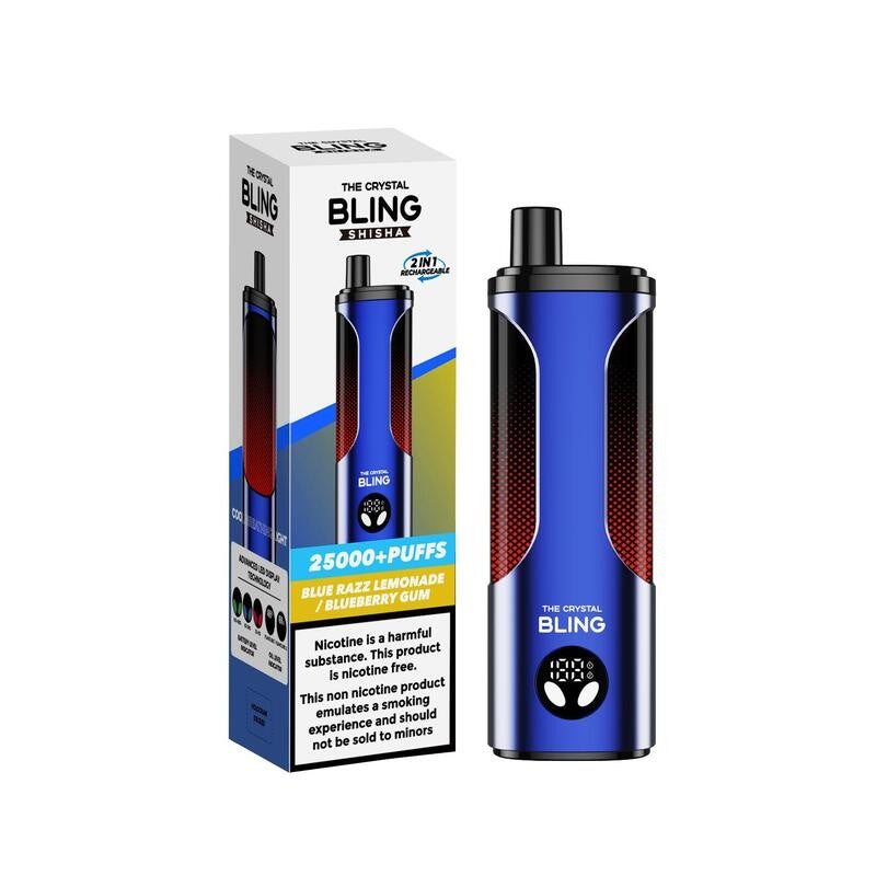 the crystal bling shisha 25000 blue razz lemonade