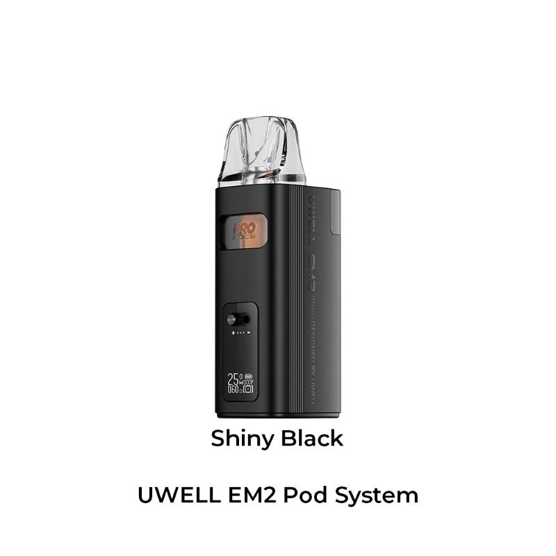 uwell em2 pod kit shiny black