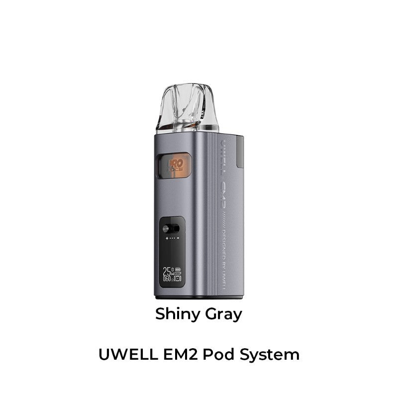 uwell em2 pod kit shiny gray