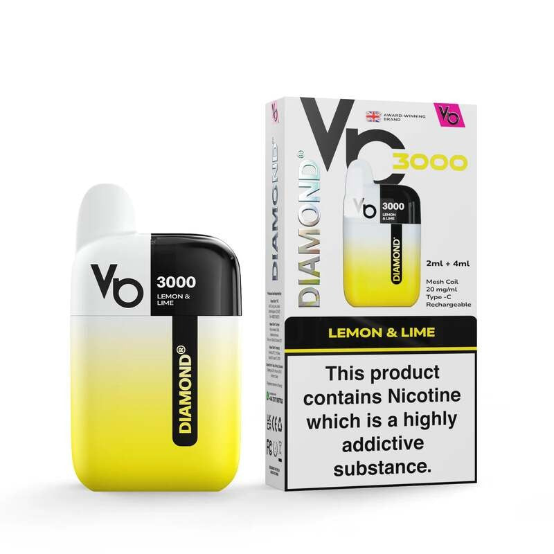 vapes bars diamond 3000 prefilled kit lemon and lime