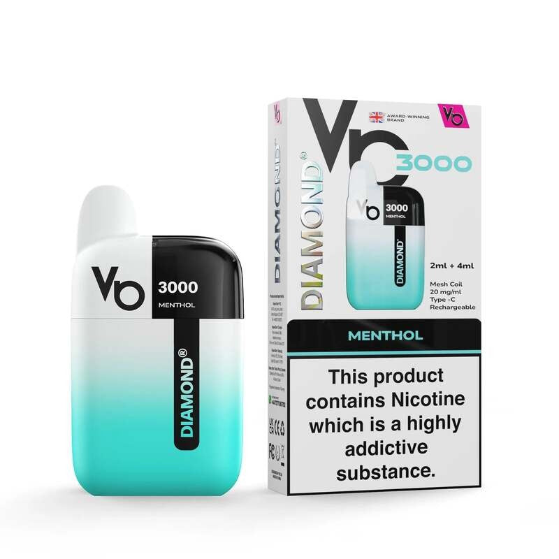 vapes bars diamond 3000 prefilled kit menthol