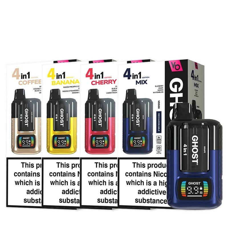Vapes Bars Ghost 4 in 1 Prefilled Pod Kit 850mAh