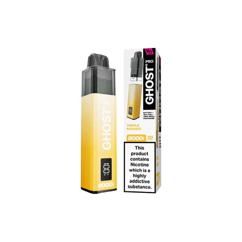 vapes bars ghost pro 8000 triple mango