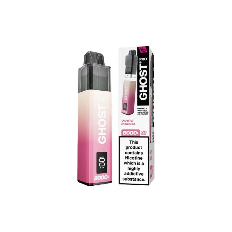 vapes bars ghost pro 8000 white mamba