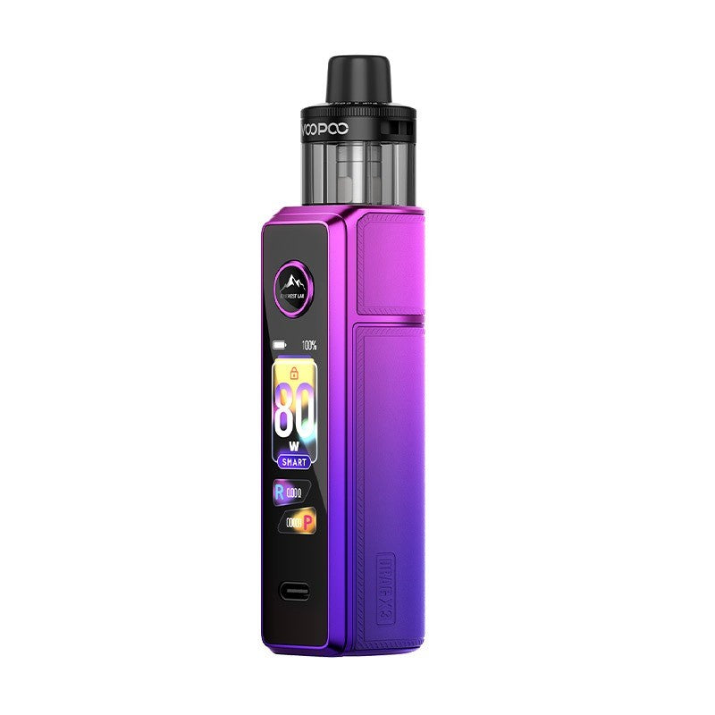 voopoo drag x 3 kit aurora purple