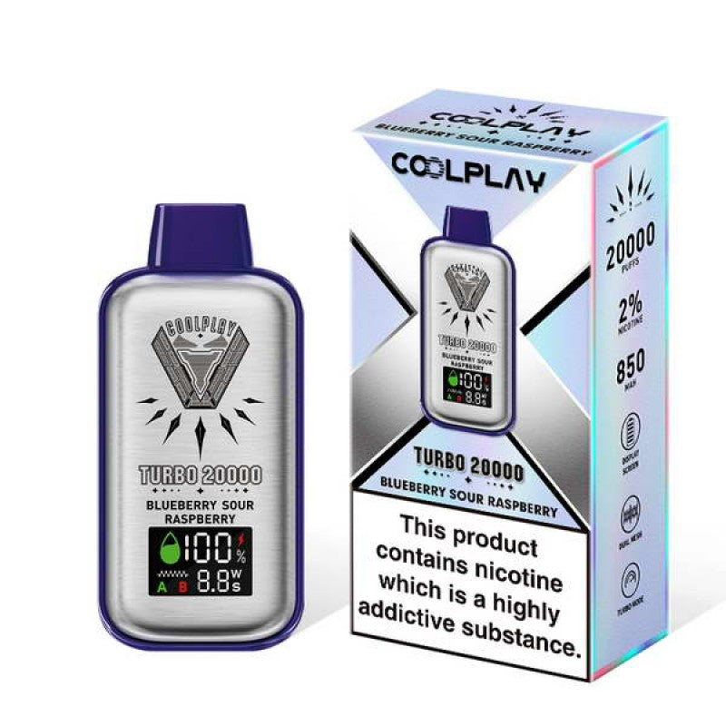 coolplay turbo 20k vape blueberry sour raspberry