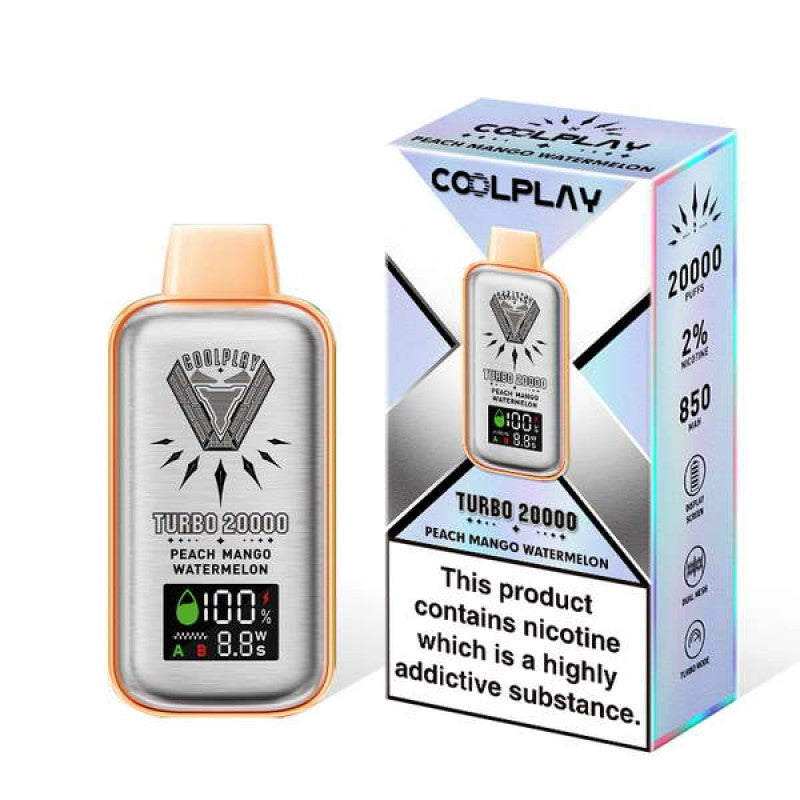 coolplay turbo 20k vape peach mango watermelon