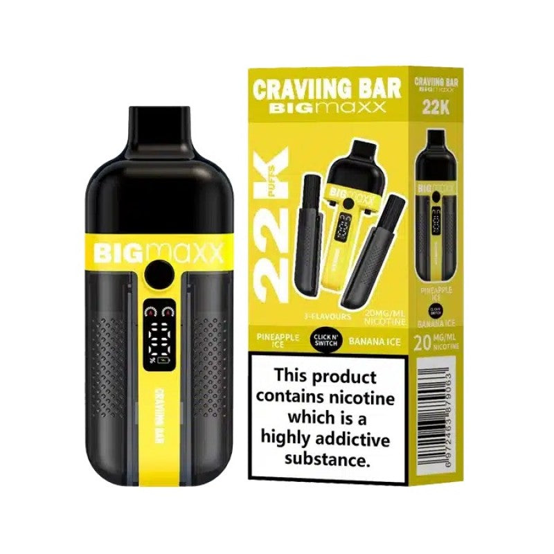 craving bar big maxx 22k pineapple ice banana ice