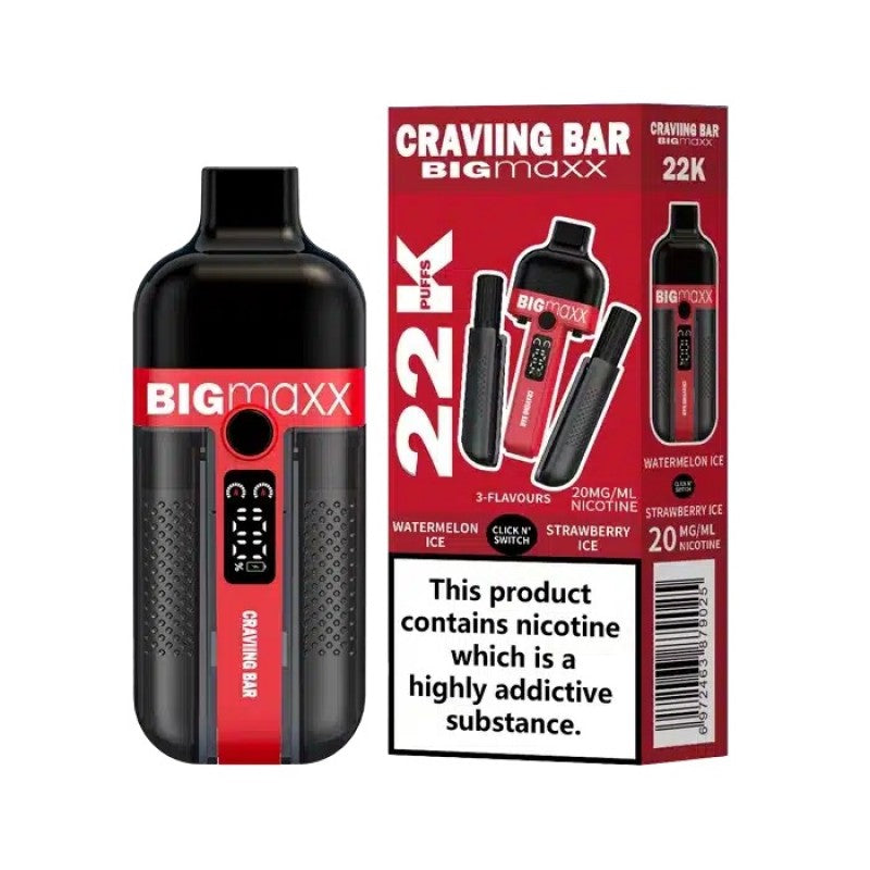 craving bar big maxx 22k watermelon ice strawberry ice
