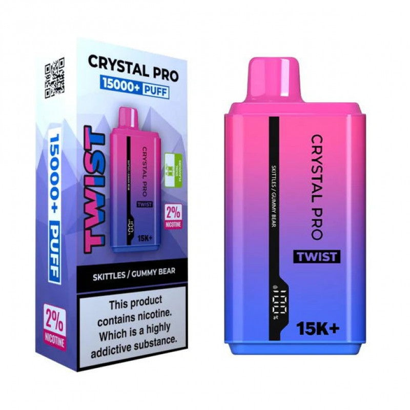 crystal pro twist 15000 skittles gummy bear