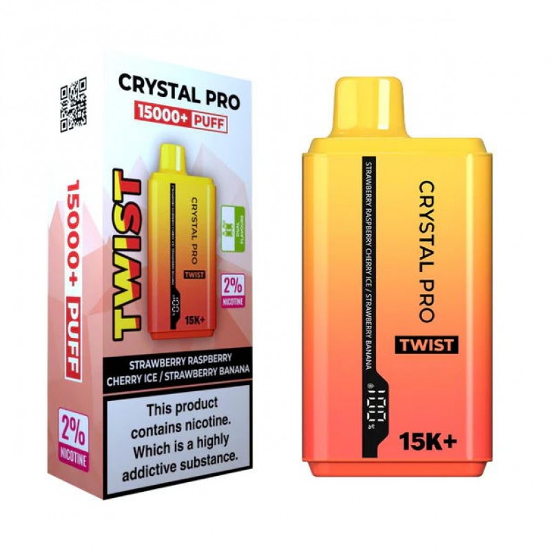 crystal pro twist 15000 strawberry rapsberry cherry ice