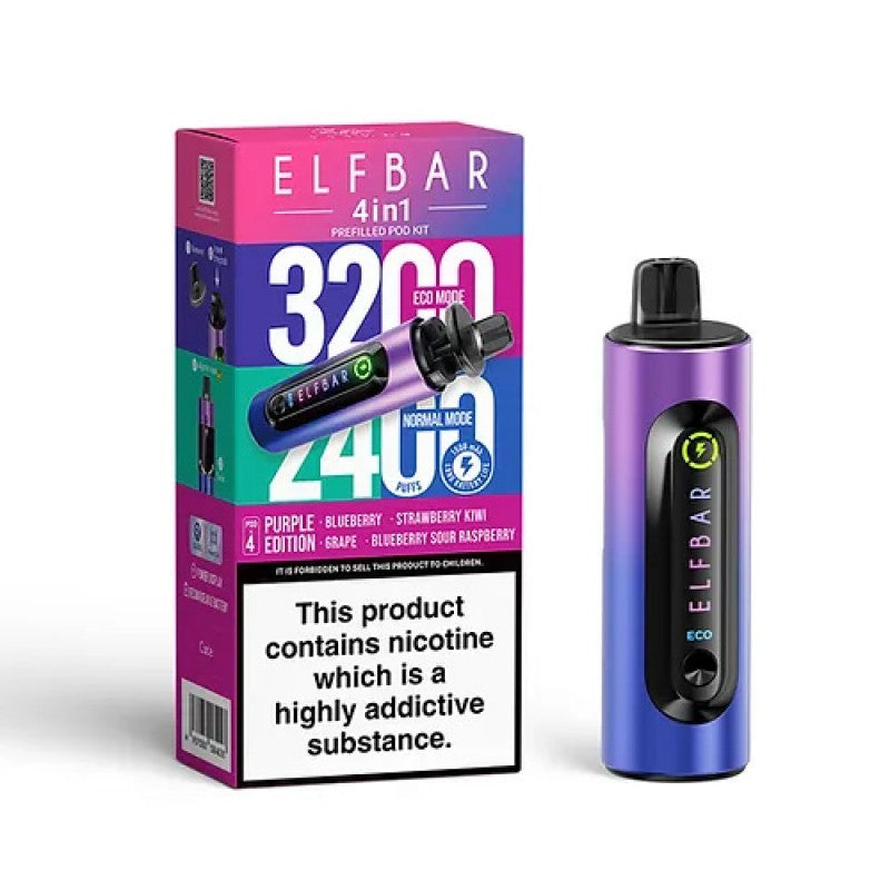 elf bar 3200 kit purple edition