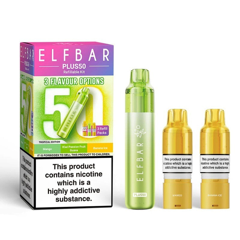elf bar plus 50 prefilled kit tropical edition