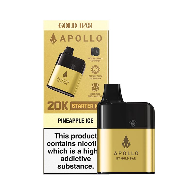 gold bar apollo 20k vape pineapple ice