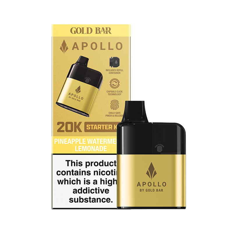 gold bar apollo 20k vape pineapple watermelon lemonade