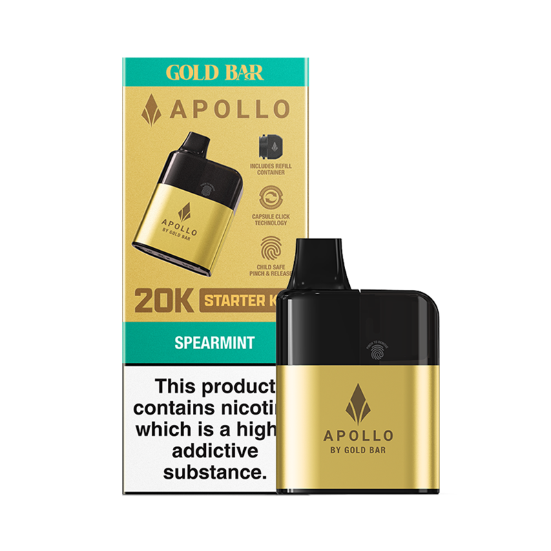 gold bar apollo 20k vape spearmint