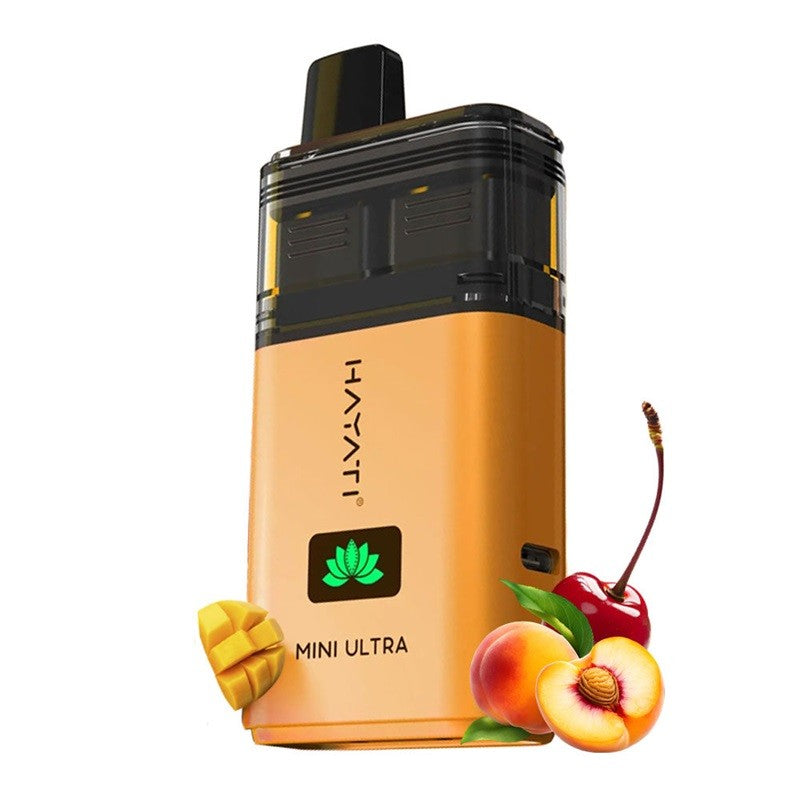 hayati mini ultra 1500 vape peach mango