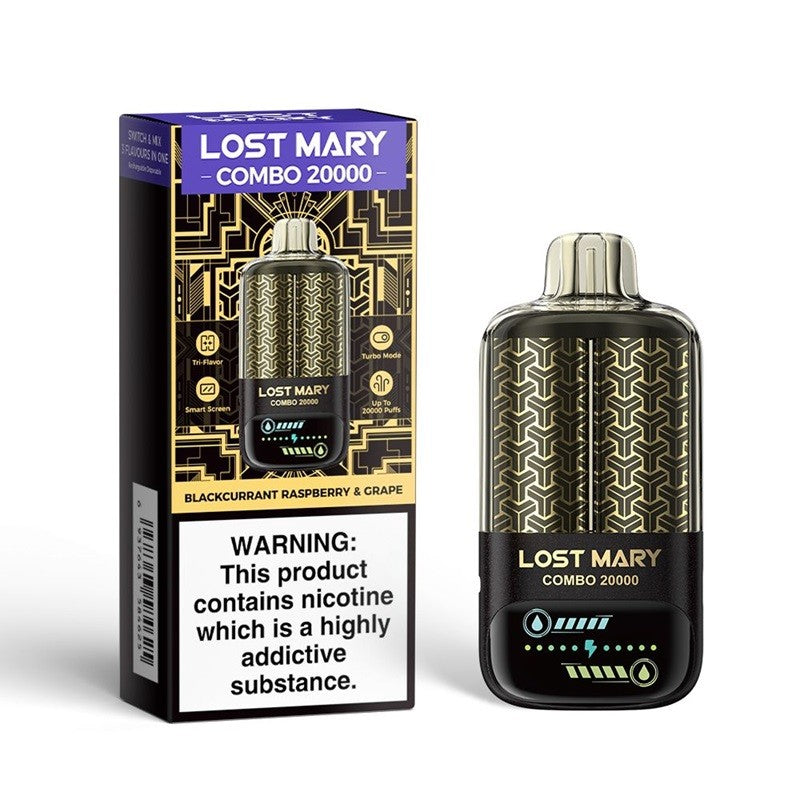 lost mary combo 20000 blackcurrant raspberry grape