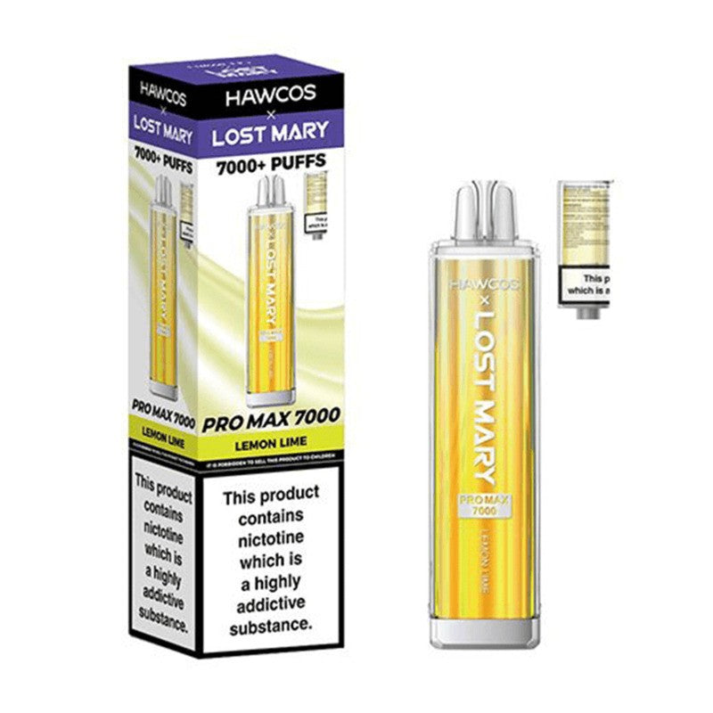 lost mary hawcos pro max 7000 vape lemon lime