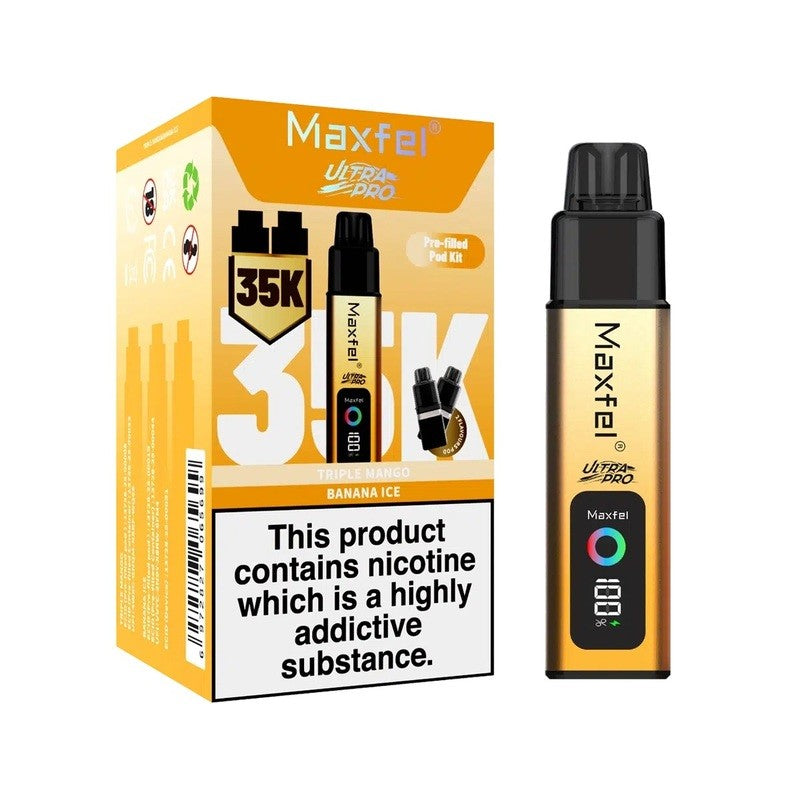 maxfel ultra pro 35k vape triple mango banana ice