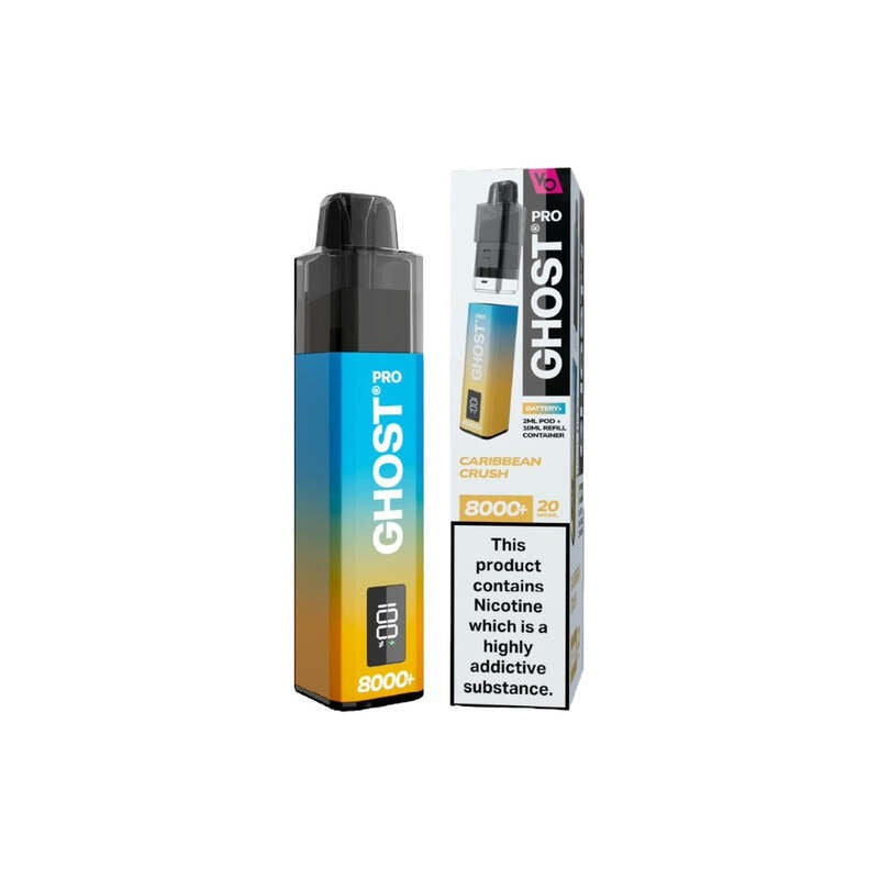 vapes bars ghost pro 8000 caribbean crush