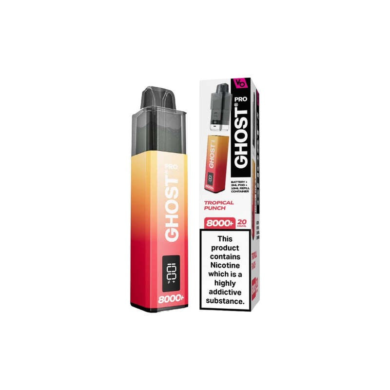 vapes bars ghost pro 8000 tropical punch