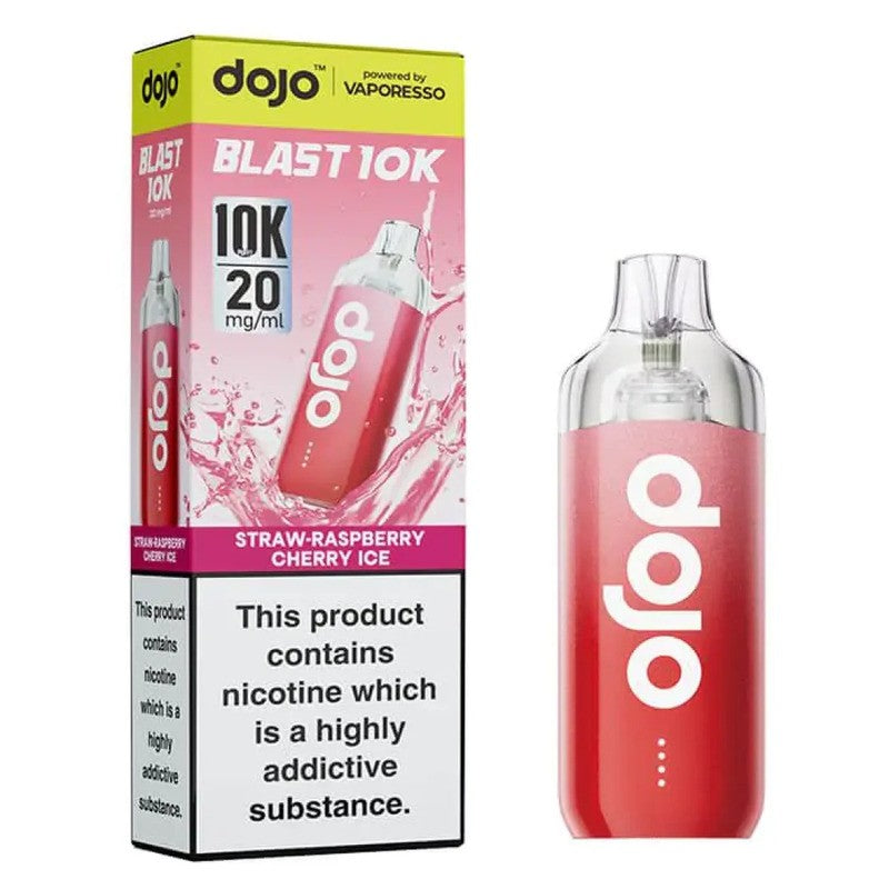 vaporesso dojo blast 10k straw raspberry cherry ice